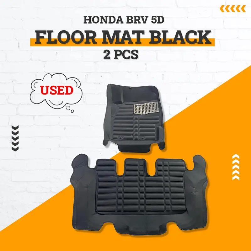 Used Honda Brv 5D Floor Mat Black 2  Pcs 2017 - 2025 1