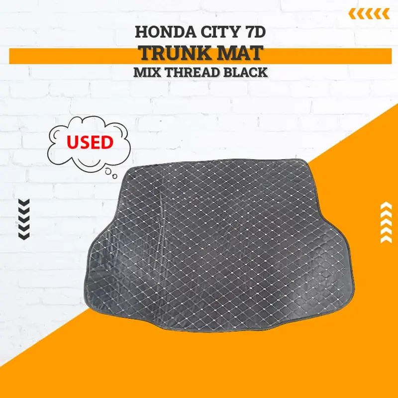 Used Honda City 7D Trunk Mat Mix Thread Black 2021 - 2025 - Rough Condition 1