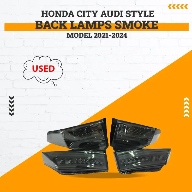 Used Honda City Audi Style Back Lamps Smoke 2021-2025 1