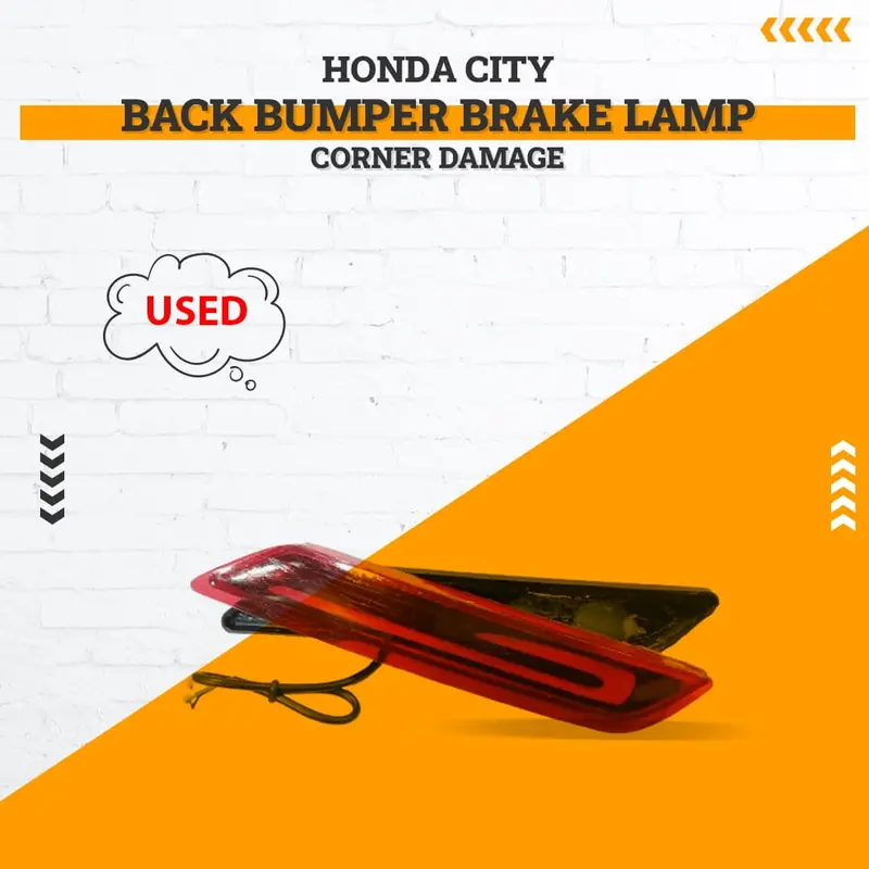 Used Honda City Back Bumper Brake Lamp Design B (Bl 099) 2021 - 2025 - (Corner Damage) 1