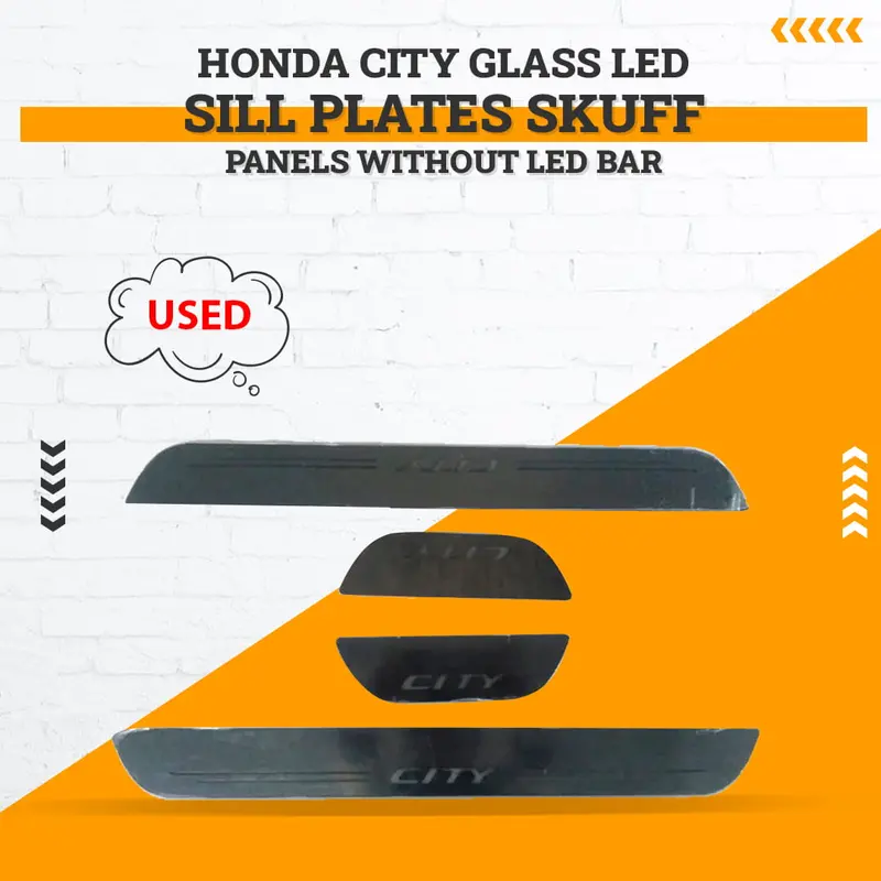 Used Honda City Glass Led Sill Plates Skuff Led Panels Without Led Bar - 2015-2021 1