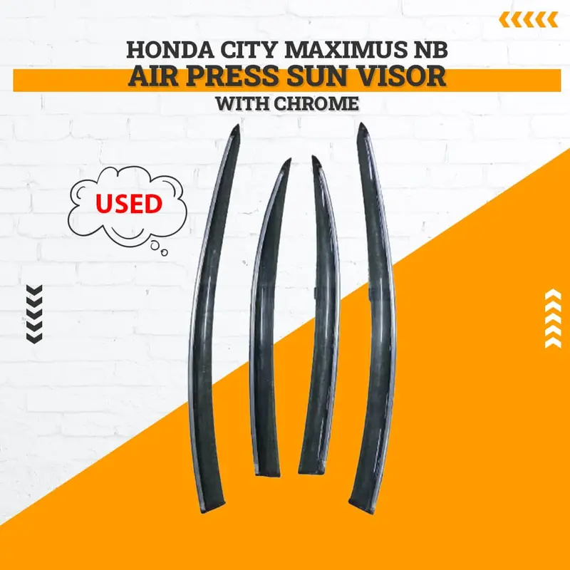Used Honda City Maximus Nb Air Press Sun Visor With Chrome 2021 - 2022 - (Rough Condition Scratches) 1