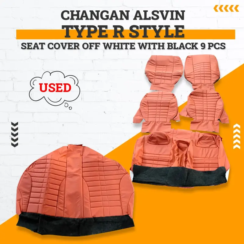 Used Honda City Seat Covers Orange 6 Pcs 2017 - 2021 1
