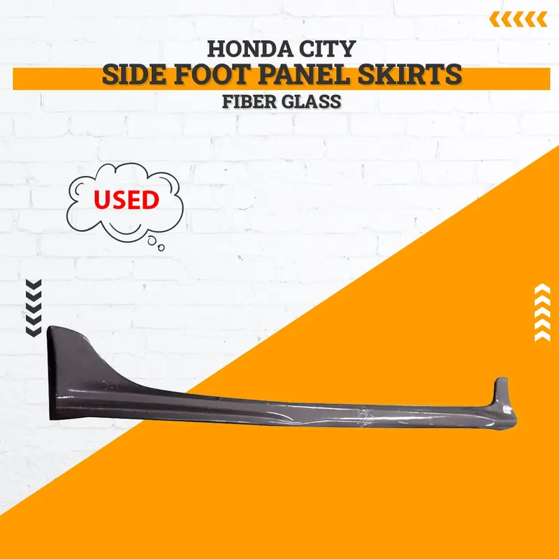 Used Honda City Side Foot Panel Skirts Fiber Glass 2008 - 2014 - Side Skirt Damage 1