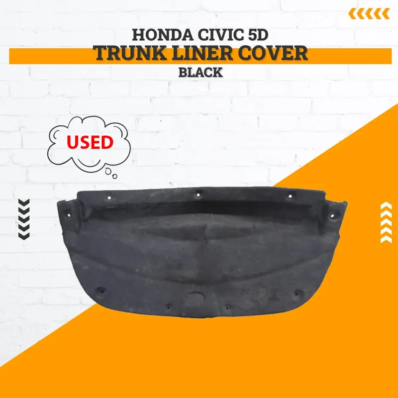 Used Honda Civic 5D Black Trunk Liner Cover 2016 - 2021 - Rough Condition 1