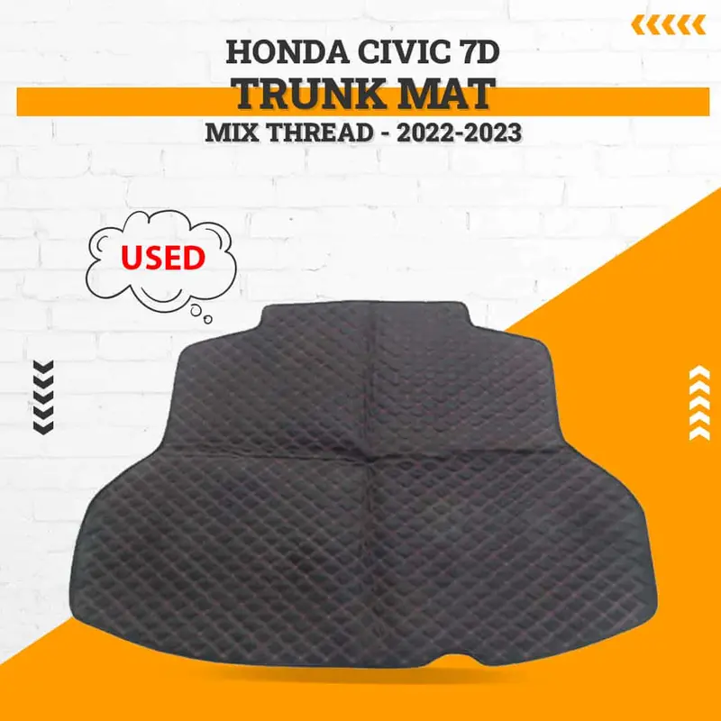 Used Honda Civic 7D Trunk Mat Mix Thread 2022 - 2025 - Rough Condition 1