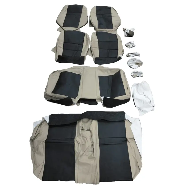 Used Honda Civic Breathable Black Beige Seat Covers 12 Pcs 2006 - 2012 2