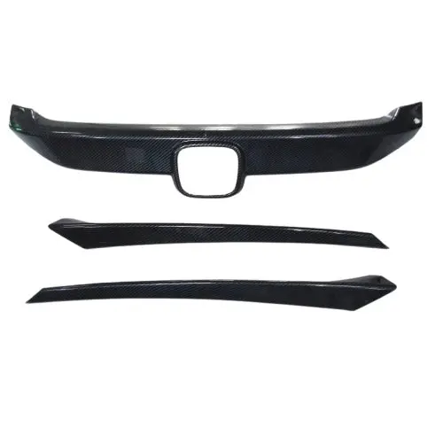 Used Honda Civic Front Carbon Fiber Trims (100302764) 2016 - 2021 - Corners Damage 2