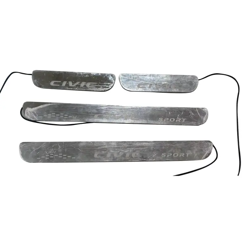 Used Honda Civic Metal Led Sill Plates Chrome Skuff - Led Panels - Model 2016-2020 2