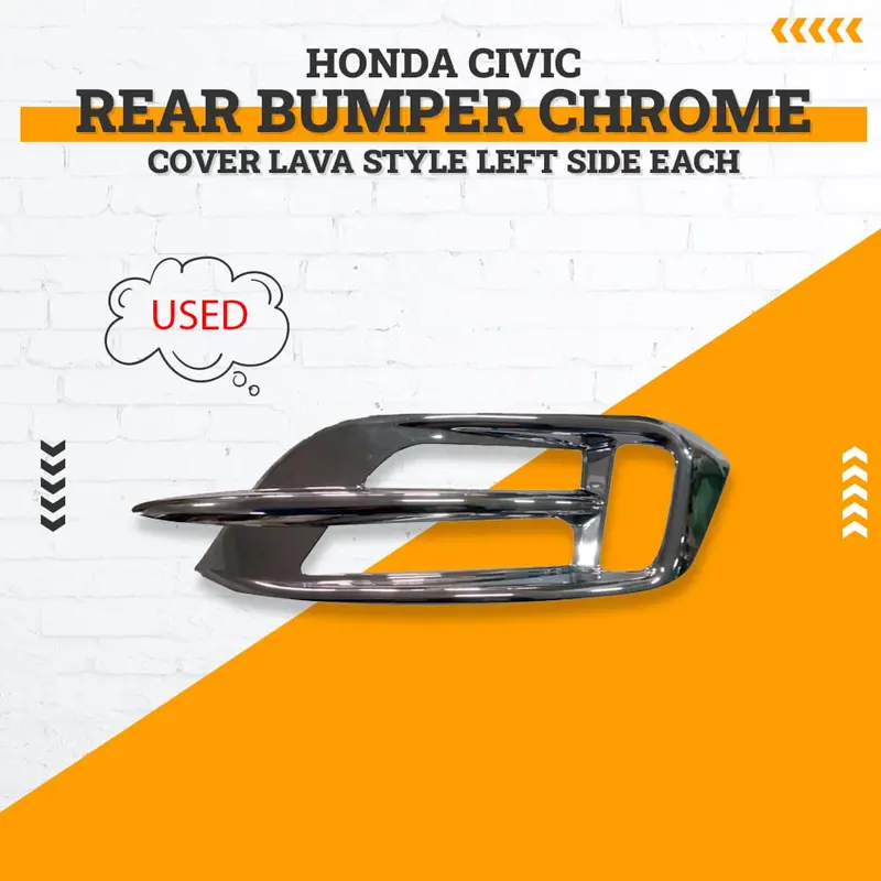 Used Honda Civic Rear Bumper Chrome Cover Lava Style Left Side Each 2016 - 2021 1