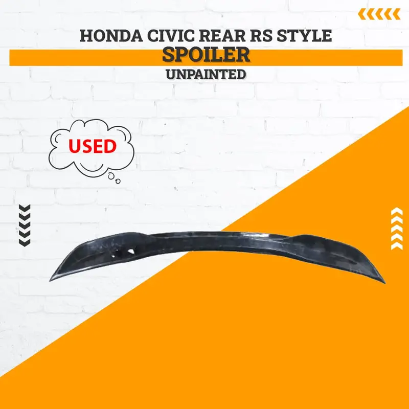 Used Honda Civic Rear Rs Style Spoiler Unpainted 2022 - 2025 - (Damage & Rough Condition) 1