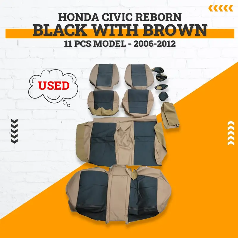 Used Honda Civic Reborn Black With Brown 11 Pcs 2006 - 2012 1