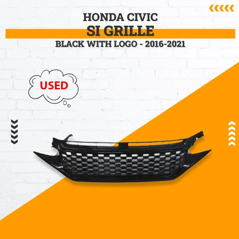Used Honda Civic Si Grille Black Without Logo 2016 - 2021 1
