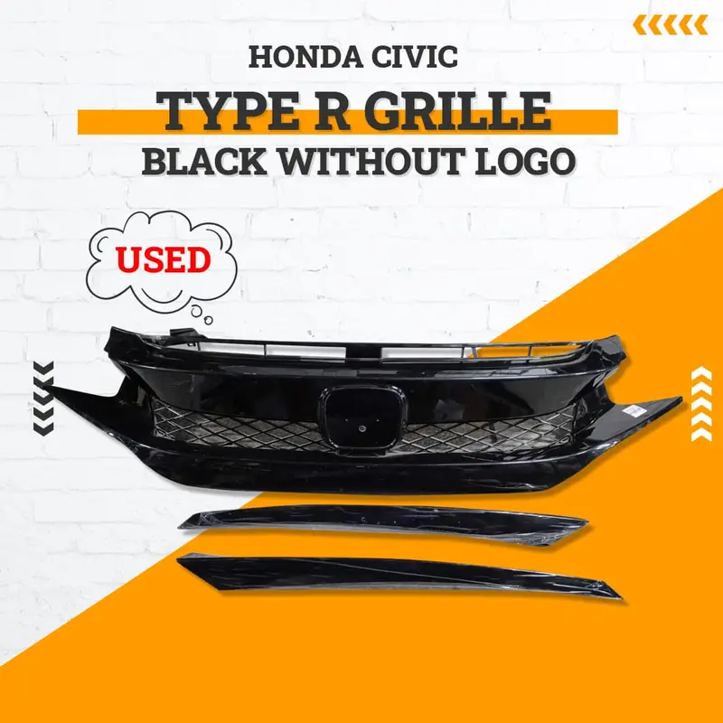 Used Honda Civic Type R Grille Black Without Logo 2016 - 2021 1