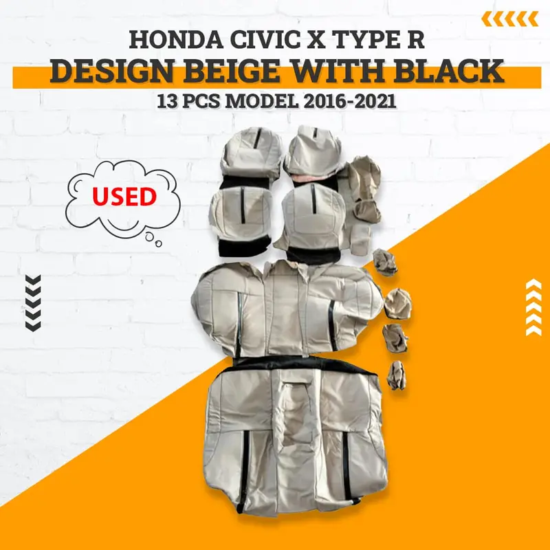 Used Honda Civic X Type R Design Beige With Black 13 Pcs  2016 - 2021 1