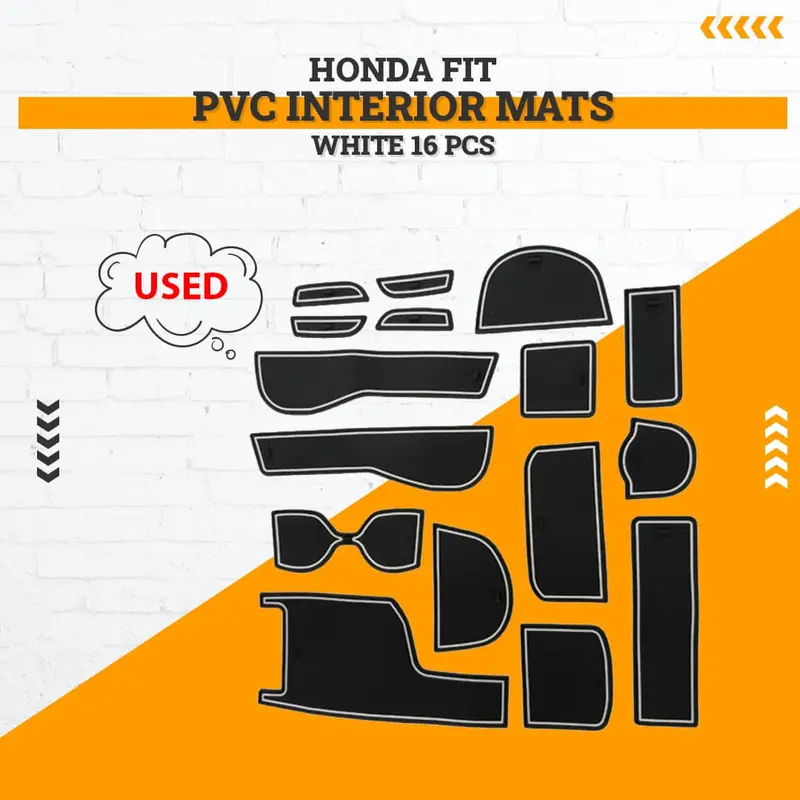 Used Honda Fit Pvc Interior Mats White 16 Pcs Incomplete 2013-2019 1
