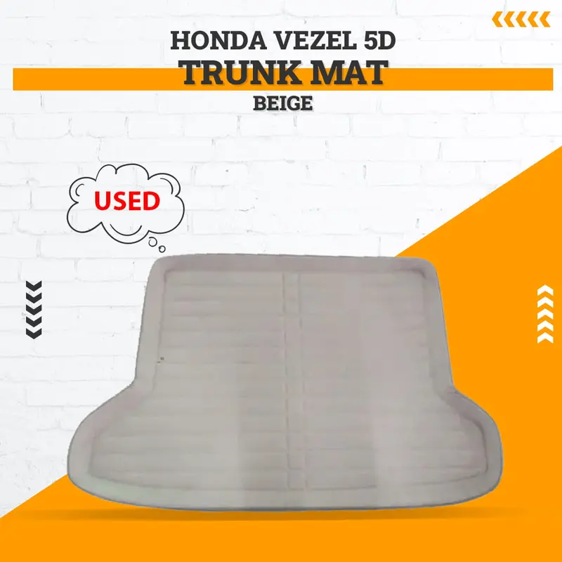Used Honda Vezel 5D Trunk Mat Beige 2013 - 2025 - - (Rough Condition) 1