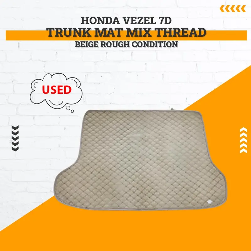 Used Honda Vezel 7D Trunk Mat Mix Thread Beige Rough Condition 2013 - 2025 1