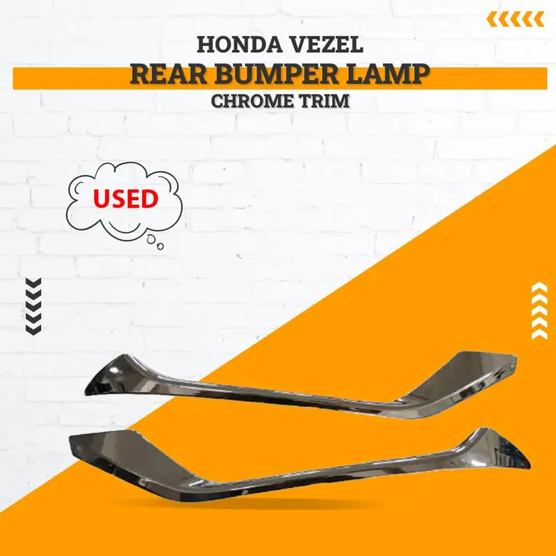 Used Honda Vezel Rear Bumper Lamp Chrome Trims 2013 - 2021 - (Minor Scratches) 1