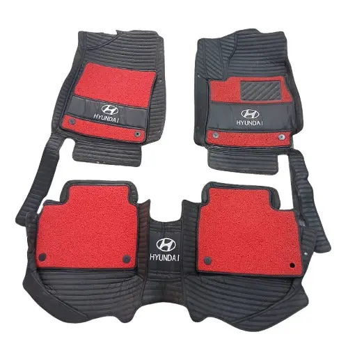 Used Hyundai Elantra 10D Lining Floor Mats Black With Red Grass 2021 - 2024 - Damage 2