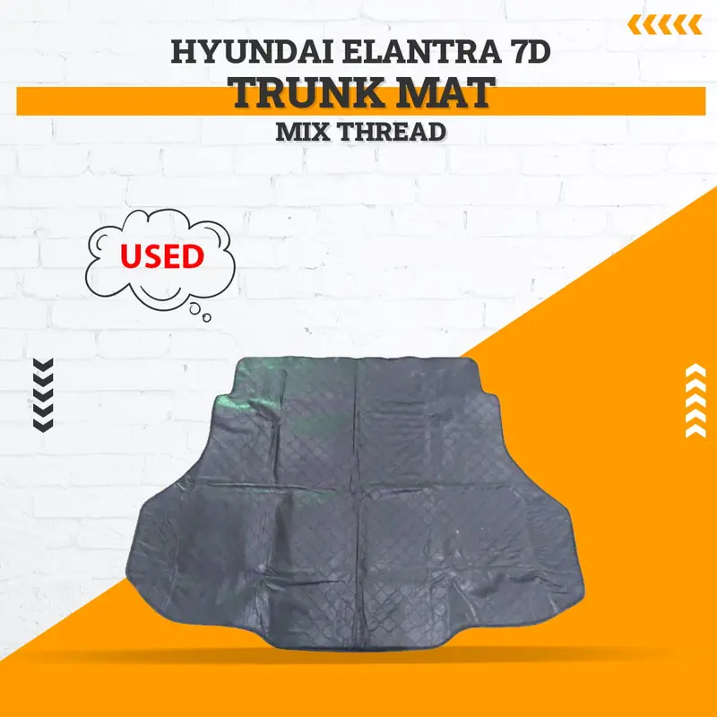 Used Hyundai Elantra 7D Trunk Mat Mix Thread 2021 - 2024 - - (Rexine Issue) 1