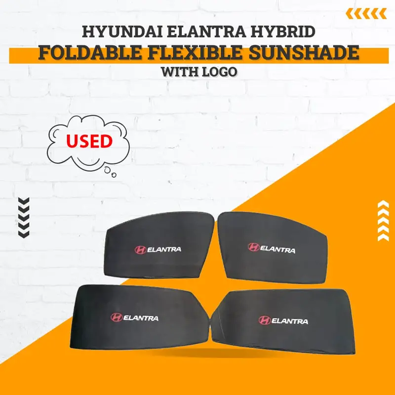 Used Hyundai Elantra Hybrid Foldable Flexible Sunshade With Logo 2025 - 2026 - (Rough Condition) 1