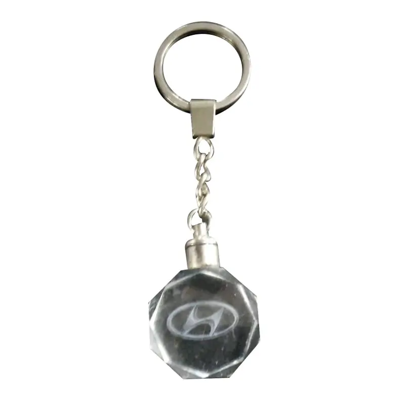 Used Hyundai Logo Without Led Crystal Keychain Ring 2