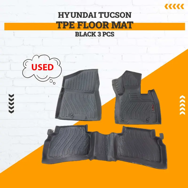 Used Hyundai Tucson Tpe Floor Mat Black 3 Pcs 2020 - 2024 - Damage 1