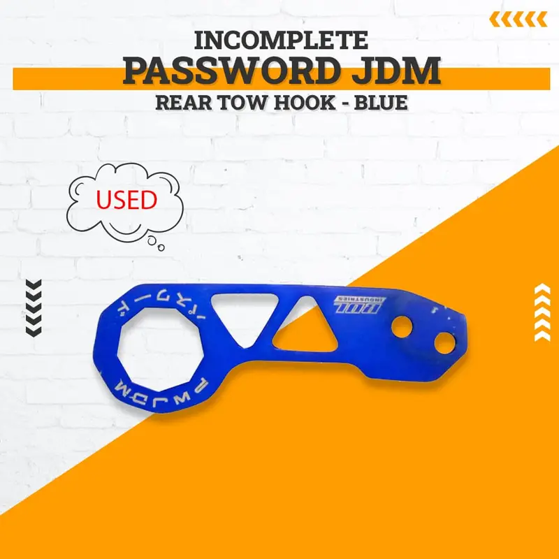 Used Incomplete Password Jdm Rear Tow Hook - Blue 1