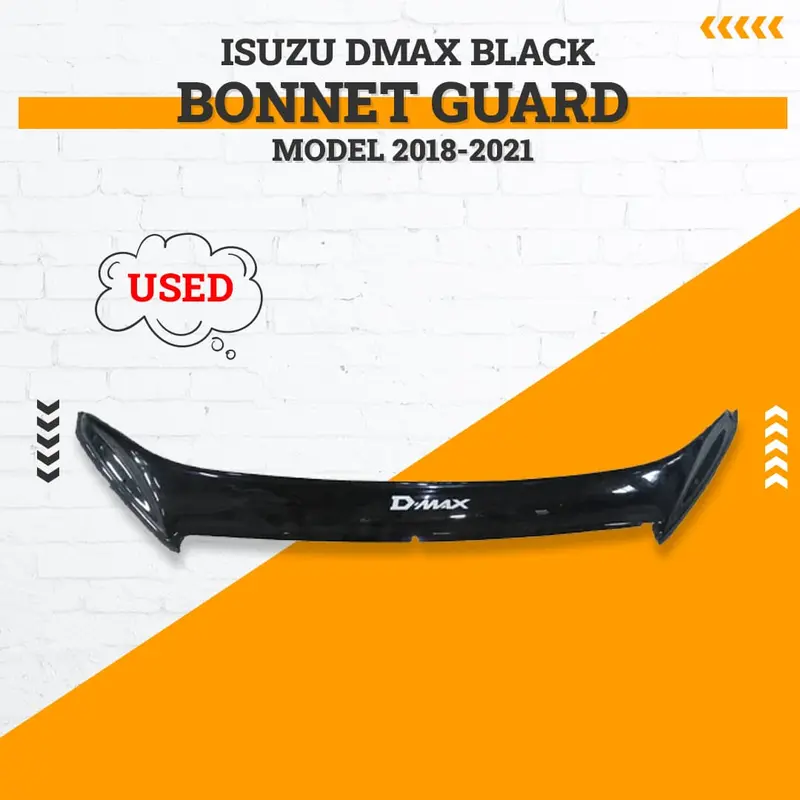 Used Isuzu Dmax Black Bonnet Guard 2018 - 2021 1