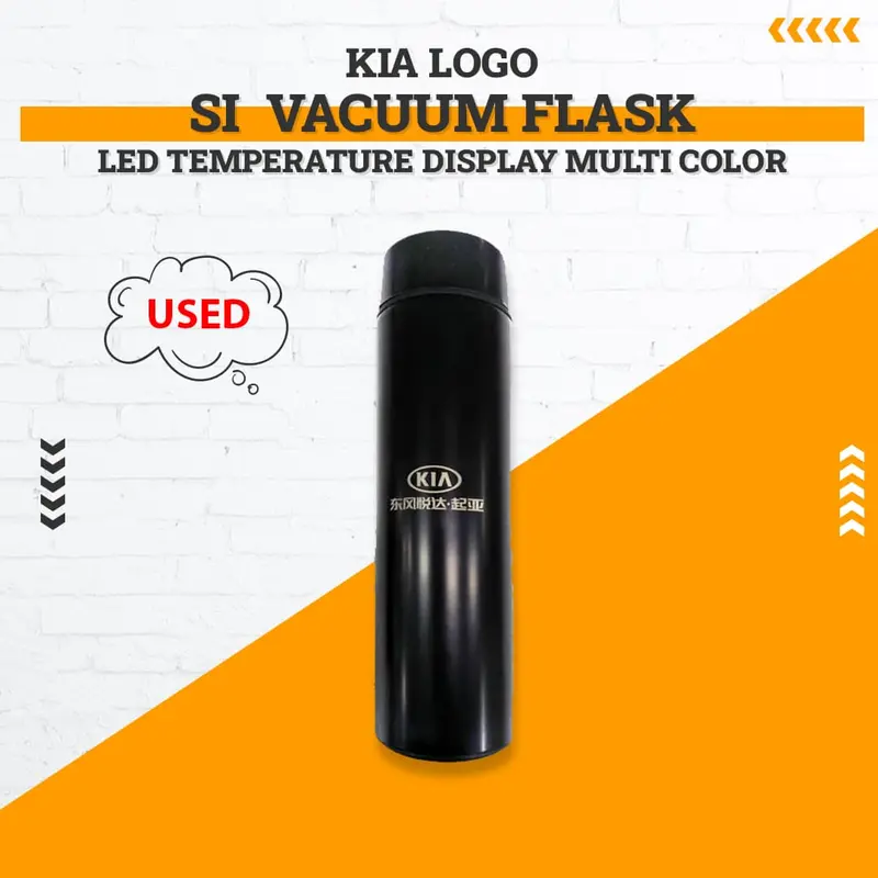 Used Kia Logo Vacuum Flask Led Temperature Display Multi Color 1