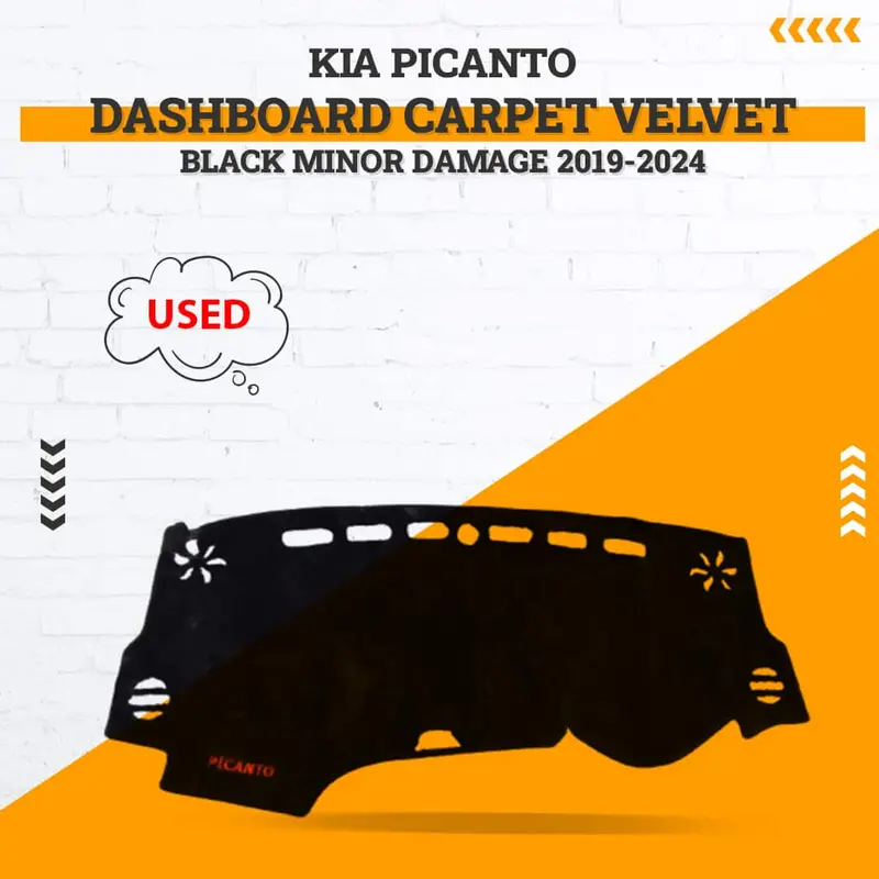 Used Kia Picanto Dashboard Carpet Velvet Black Minor Damage 2019 - 2025 1