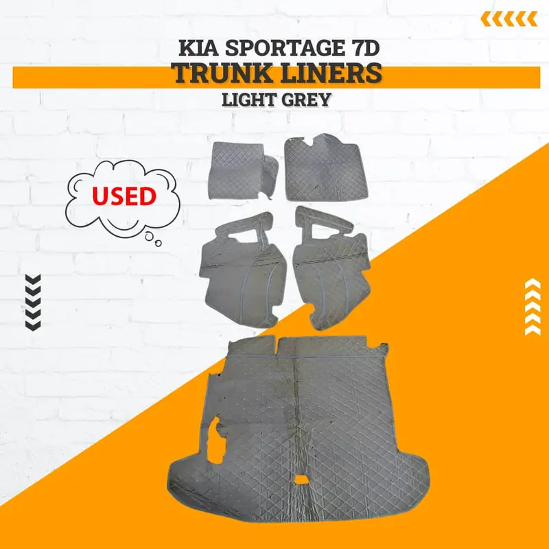 Used Kia Sportage 7D Trunk Liners Light Grey 5 Pcs 2019 - 2025 - Damage 1