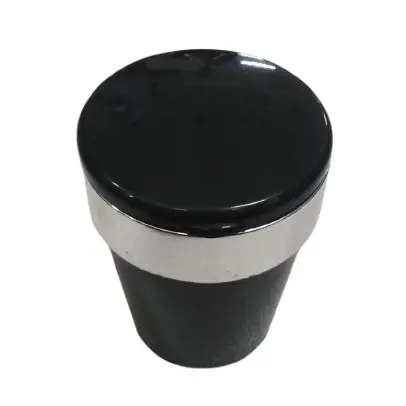 Used Led Portable Car Ashtray Black With Chrome Strip - (Rough Condition) 2