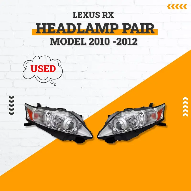 Used Lexus Rx Headlamp Pair - Model 2010 -2012 1