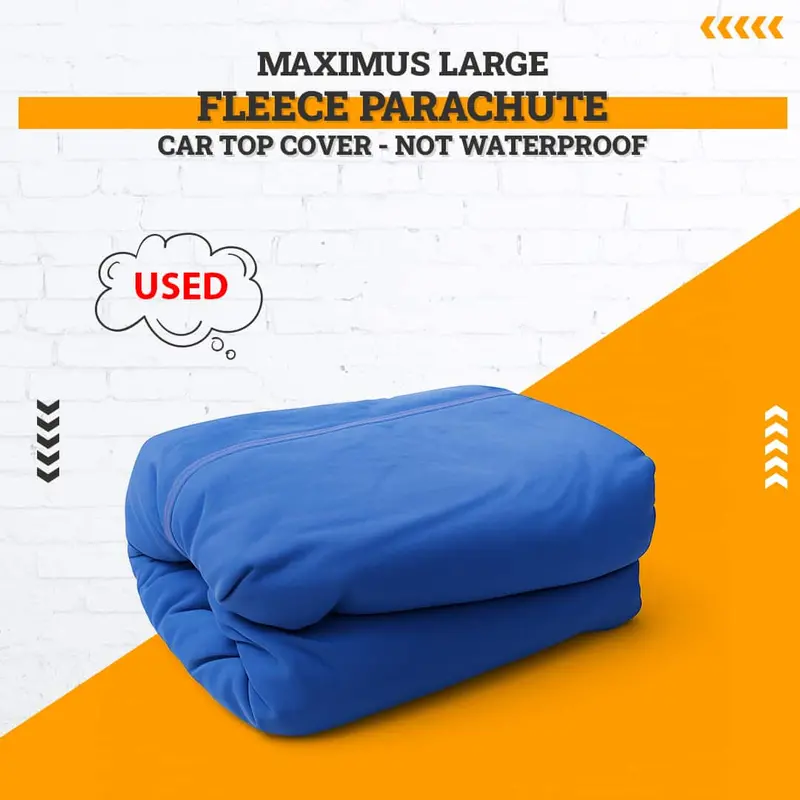 Used Maximus Large Fleece Parachute Car Top Cover - Not Waterproof - (Stitching Issue) 1