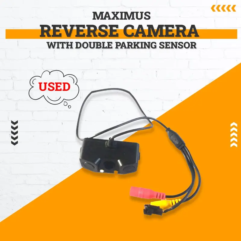 Used Maximus Reverse Camera With Double Parking Sensor - Without Buzzer And Fitting 1
