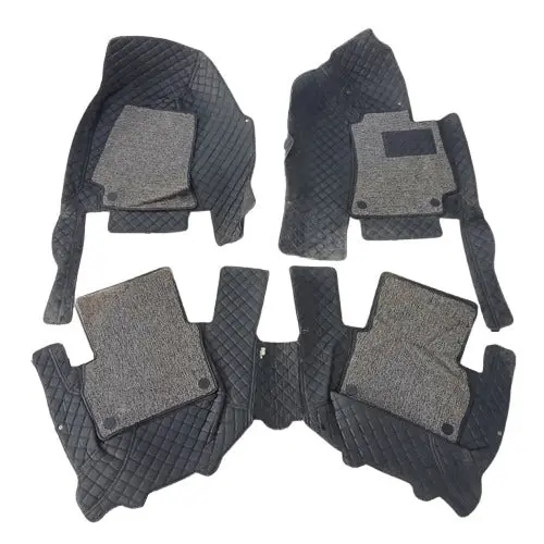 Used Mercedes Benz E Class 9D Floor Mats Black With Grey Grass 3 Pcs 2016 - 2018 - Damage 2
