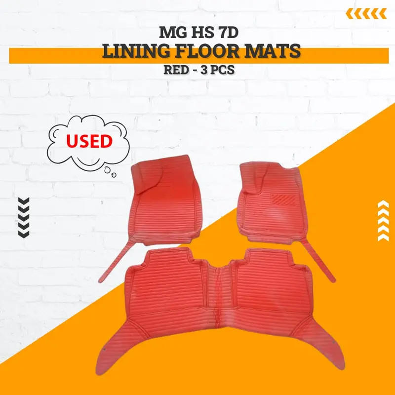 Used Mg Hs 7D Lining Floor Mats - Red - 3 Pcs Set Damage 2020 - 2025 1