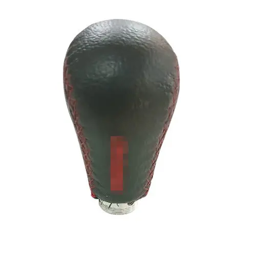 Used Momo Leather Gear Shift Knob For Manual Transmission With Red Stitch - (Rough Condition & Without Fitting) 2