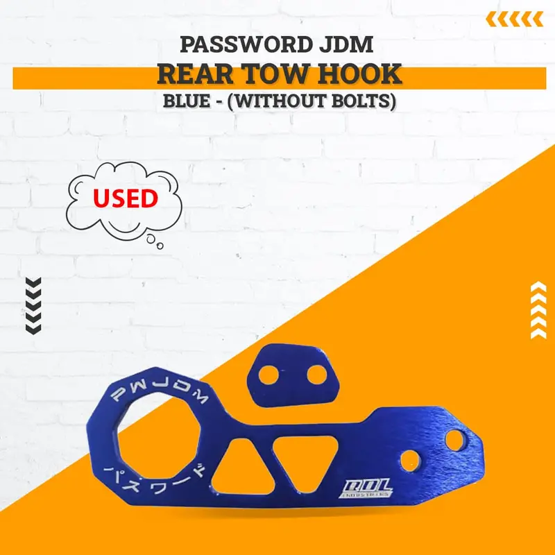 Used Password Jdm Rear Tow Hook Blue - (Without Bolts) 1