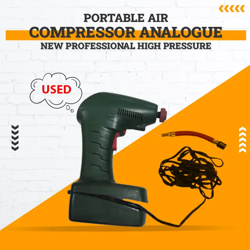 Used Portable Air Compressor Analogue New Professional High Pressure Tire Tyre Inflator  - (Lock Damage) 1