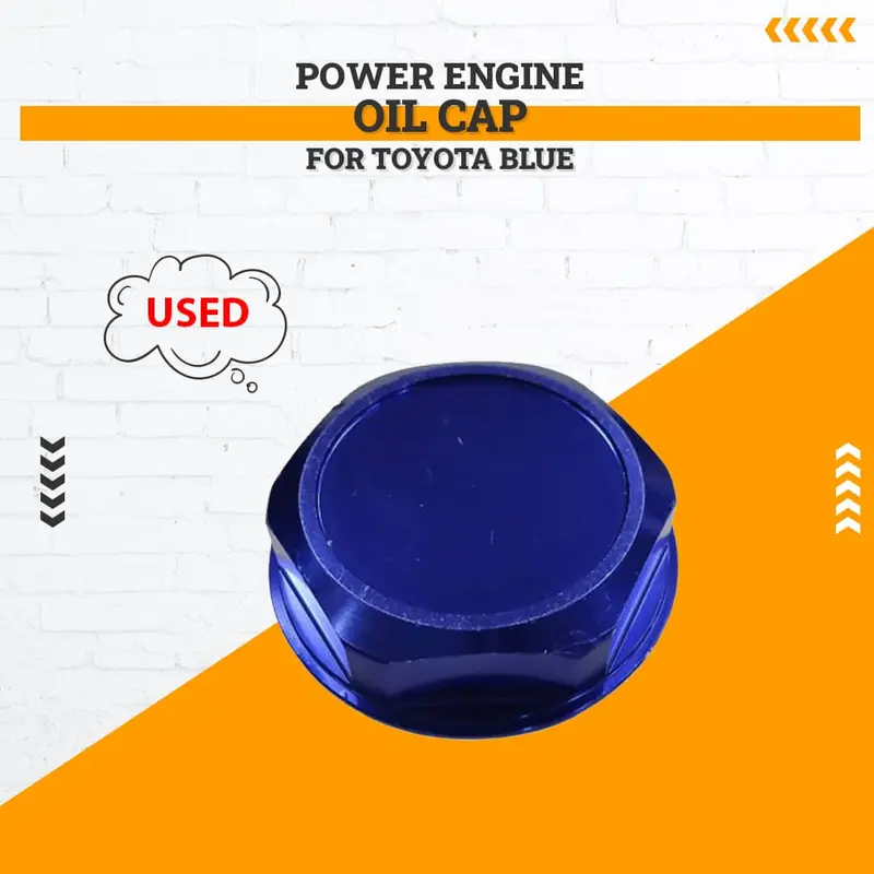 Used Power Engine Oil Cap For Toyota Blue (Rough Condition) 1