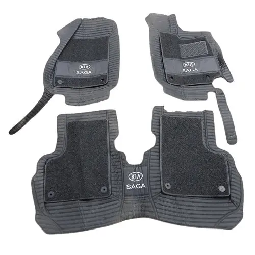 Used Proton Saga 10D Floor Mats Black With Black Grass 2021 - 2025 - Damage 2