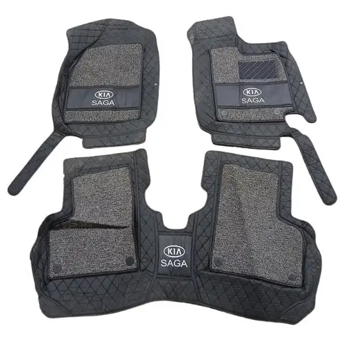 Used Proton Saga 10D Floor Mats Black With Grey Grass 2021 - 2025 - Damage 2