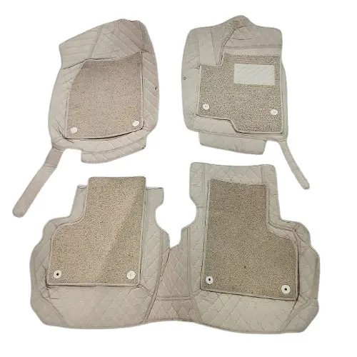Used Proton Saga 9D Floor Mats Mix Thread Grey Grass 3 Pcs - Damage 2