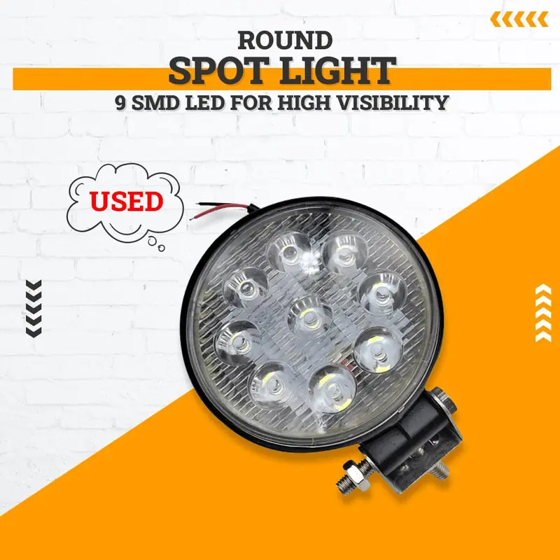 Used Round 9 Smd Led Spot Light For High Visibility 1