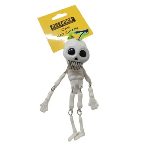 Used Skull Keychain Punk Multi Jointed Skeleton (Damage) 1
