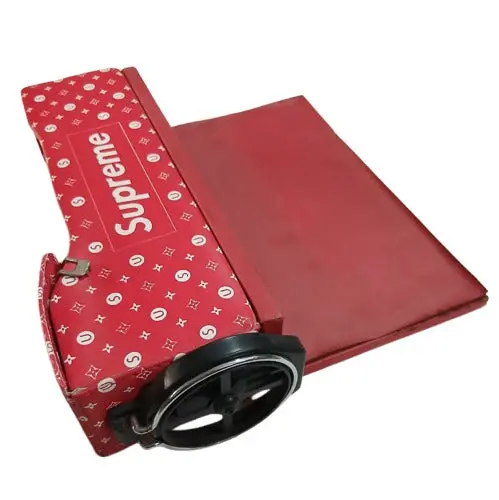 Used Supreme Seat Gap Filler Leather With Coin Holder Right Side Red - Each - (Rough Condition) 2