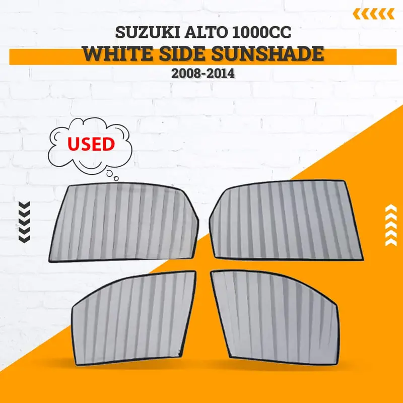 Used Suzuki Alto 1000Cc White Side Sunshade 2008 - 2014 - (Rough Condition) 1